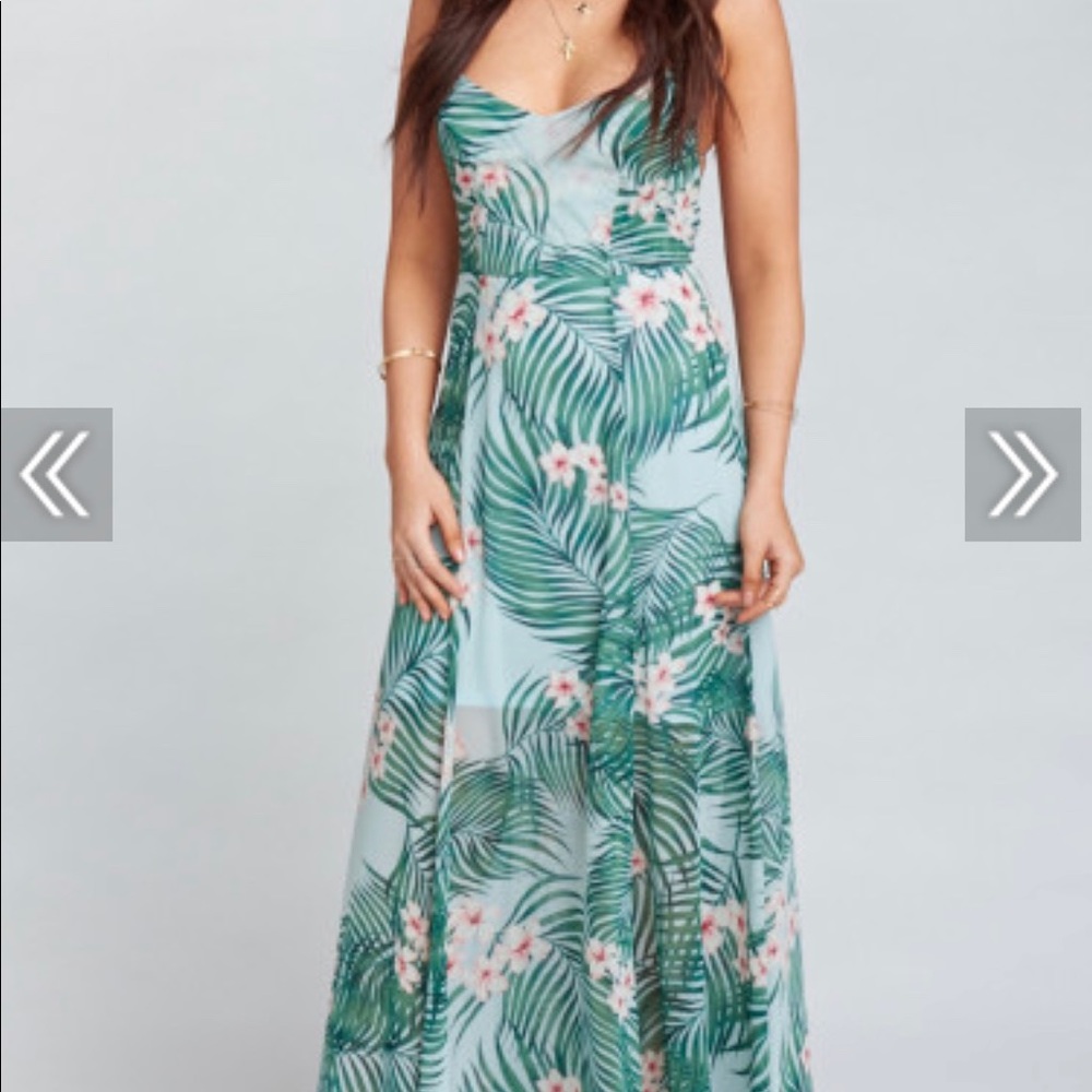 NWT! 🌺 Show Me Your MuMu Godshaw Gown in Hanalei Dream Print, Size M